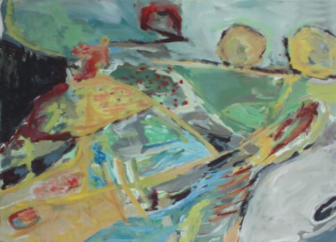 Frühlingswind - Acryl auf Pappe / 120 x 90 cm