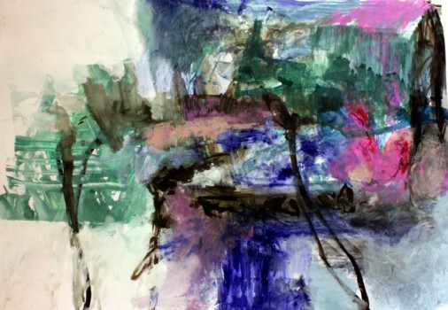 o.Titel - Acryl auf Papier, 100 x 70 cm
