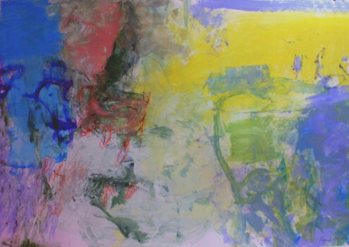 o.Titel, Mischtechnik auf Papier, 100 x 70 cm