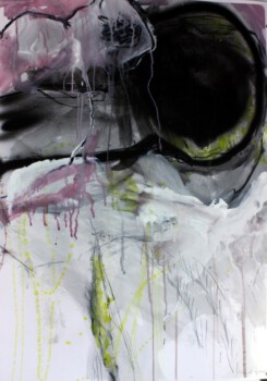 o.Titel - Mischtechnik auf Papier, 100 x 70 cm