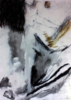 o.Titel, Mischtechnik auf Papier, 100 x 70 cm