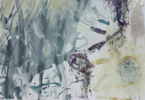 o.Titel, Mischtechnik auf Papier, 100 x 70 cm