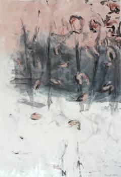 o.Titel, Mischtechnik auf Papier, 100 x 70 cm