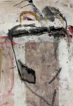 o.Titel, Mischtechnik auf Papier, 70 x 50 cm