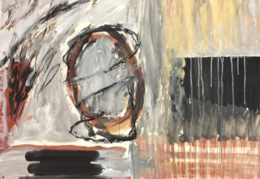 o.Titel, Mischtechnik auf Papier, 70 x 50 cm
