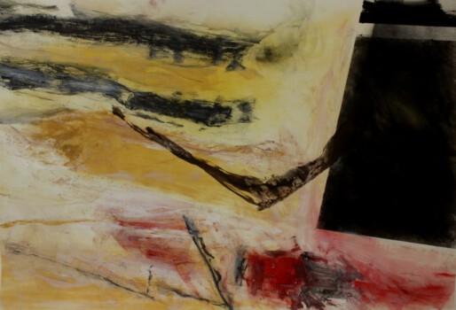 o.Titel, Mischtechnik auf Papier, 100 x 70 cm