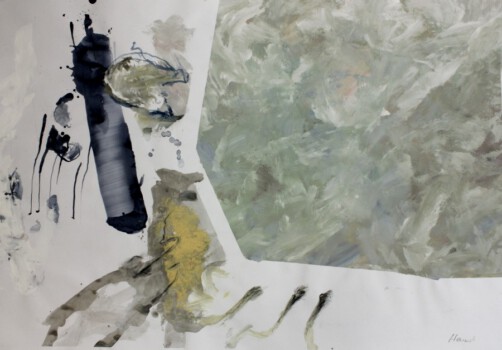 o.Titel, Mischtechnik auf Papier, 100 x 70 cm