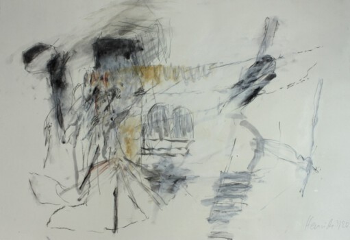 o.Titel, Mischtechnik auf Papier, 70 x 50 cm