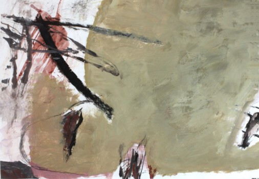 o.Titel, Mischtechnik auf Papier, 100 x 70 cm
