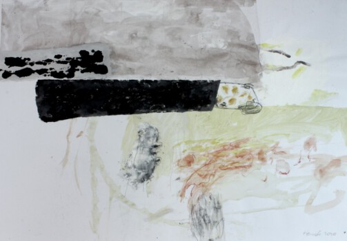 o.Titel, Mischtechnik auf Papier, 100 x 70 cm