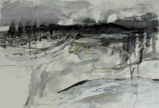 o.Titel, Mischtechnik auf Papier, 100 x 70 cm