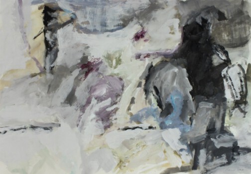 o.Titel, Mischtechnik auf Papier, 100 x 70 cm