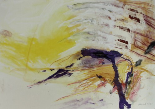 o.Titel, Mischtechnik auf Papier, 100 x 70 cm