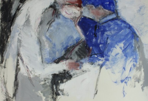 o.Titel -Mischtechnik auf Papier, 100 x 70 cm