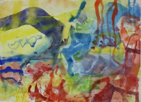 o. Titel - Aquarell auf Bütten, 62 x 48 cm