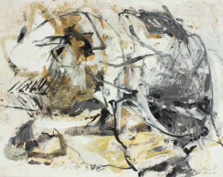 o. Titel, Acryl auf Papier, 90 x 62 cm