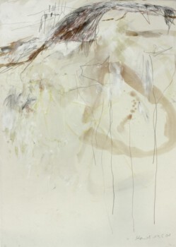 o.Titel, Aquarell, Farbstift, Grafit auf Papier, 70 x 50 cm
