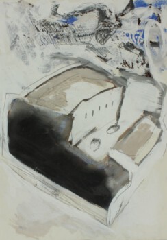 o. Titel, Acryl, Grafit auf Papier, 90 x 62 cm