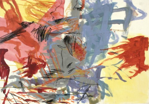 o.Titel, Mischtechnik auf Papier, 70 x 50 cm