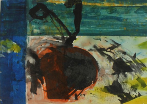 o.Titel, Acryl auf Papier, 70 x 50 cm