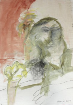 B., Aquarell, Grafit auf Papier, 70 x 50 cm