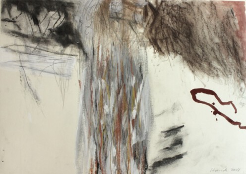 o.Titel, Mischtechnik auf Papier, 70 x 50 cm