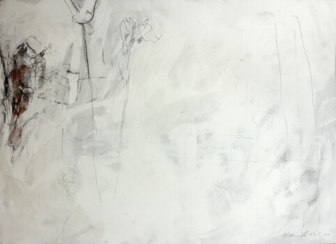 o.Titel, Mischtechnik auf Pappe, 100 x 80 cm