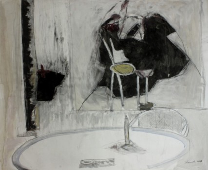 Les Trouillasses, Mischtechnik auf Papier, 110 x 90 cm