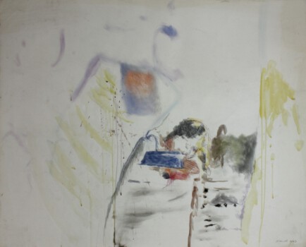 o.Titel, Mischtechnik auf Papier, 150 x 130 cm