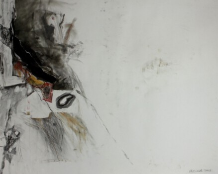 o.Titel, Mischtechnik auf Papier, 110 x 90 cm