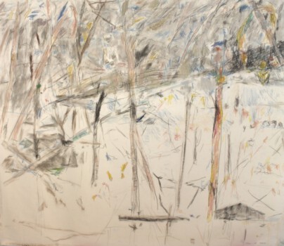 Südlicher Garten, Farbstift, Grafit auf Papier, 150 x 130 cm