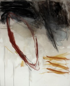 o.Titel, Kreide, Acryl auf Leinwand, 120 x 100 cm