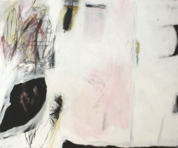 o.Titel, Acryl, Kreide, Grafit auf Leinwand, 120 x 100 cm