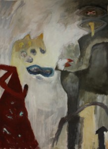 Dem Unten entstiegen - Acryl auf Leinwand, 150 x 120 cm