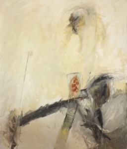 Geigenton rot - Acryl auf Leinwand, 140 x 120 cm