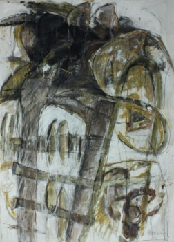 Ein neuer Beginn - Mischtechn. auf Pappe 120 x 90 cm