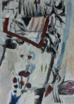 So lang schon her - Mischtechn. auf Pappe 100 x 80 cm
