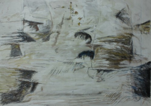 Windzeichen - Mischtechn. auf Pappe 80 x 100 cm