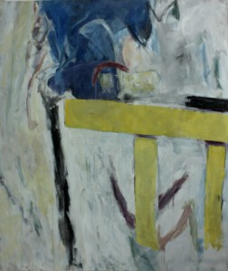 Von Gelb gestützt, Acryl auf Leinwand, 140 x 120 cm