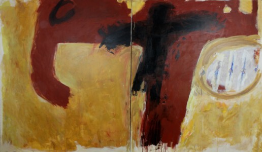 Schwarzvogel, Acryl auf Leinwand, Dyptichon 140 x 240 cm
