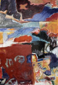 Abend in Rom - Acryl auf Hartfaser, 120 x 82 cm