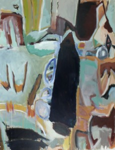 Dunkler Wächter - Acryl auf Leinwand 100 x 130 cm