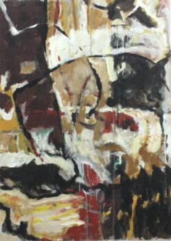 Winterereignis - Acryl auf Pappe , 100 x 80 cm